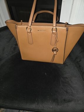 Michael Kors Tan Leather Tote Bag